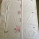 Nappe 145 x 245 brodée fleurs et 12 serviettes