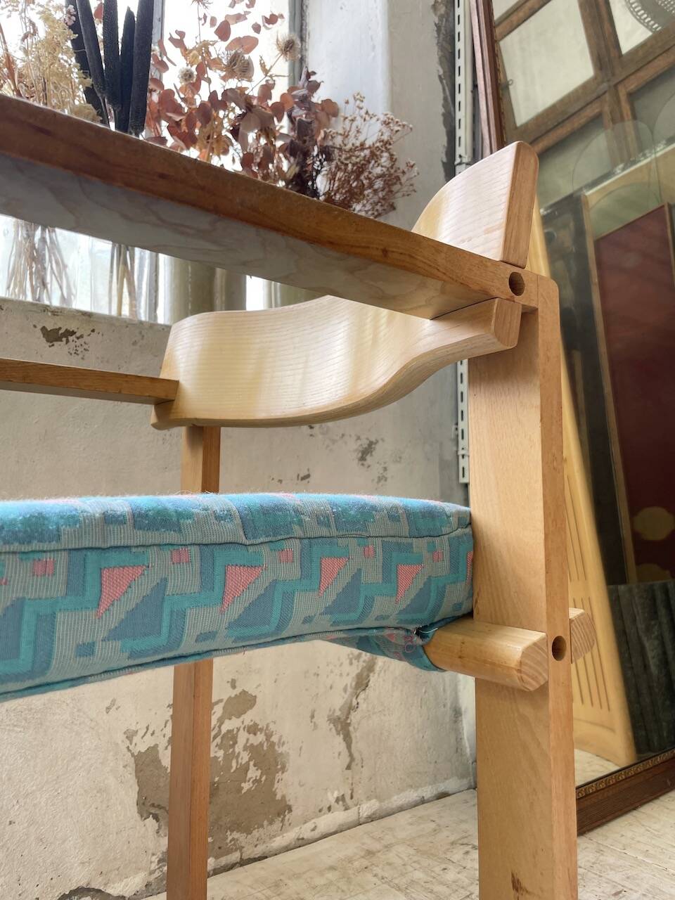 Set of 6 oak chairs with armrests Ate Van Apeldoorn