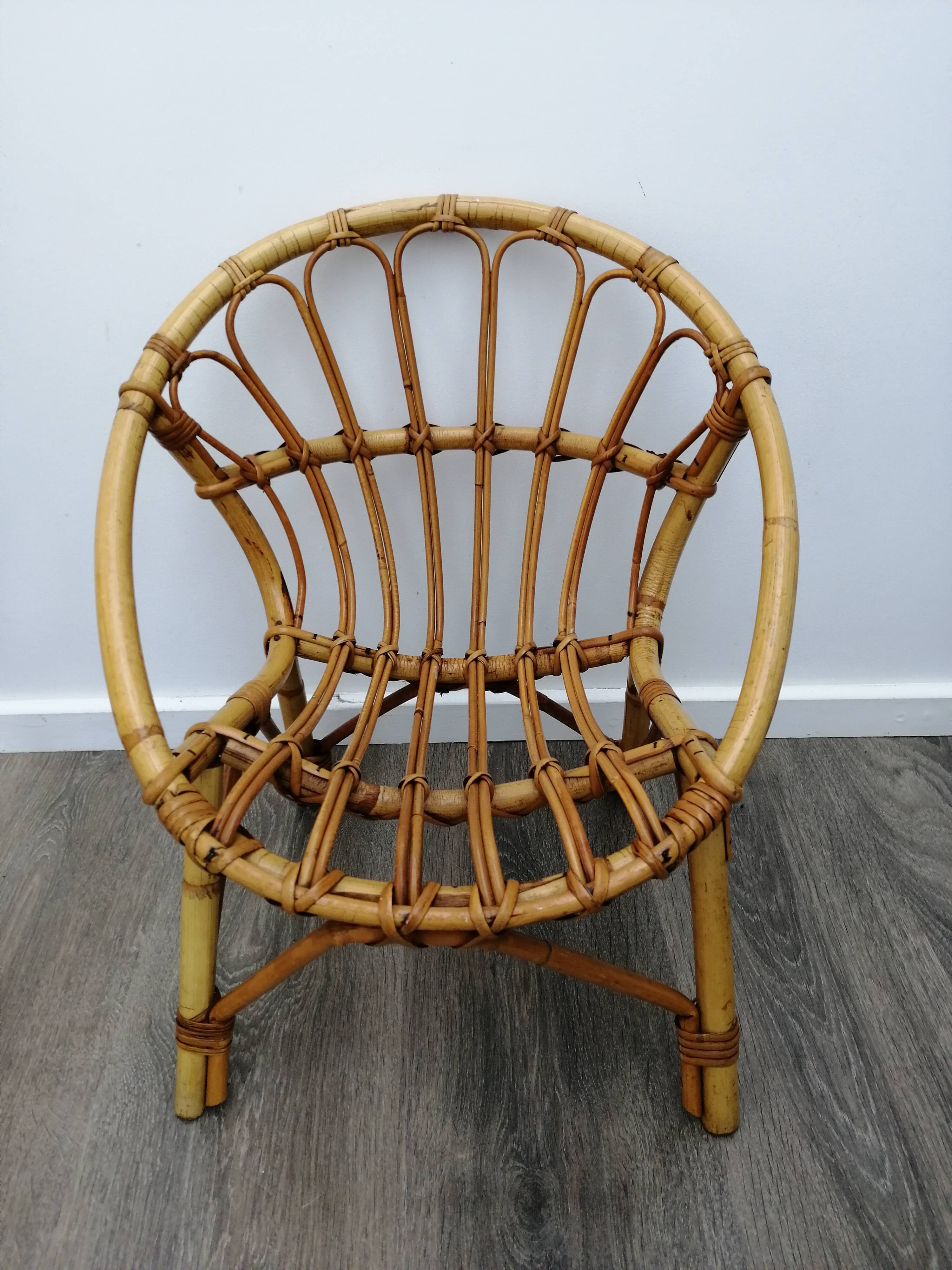 Child rattan armchair