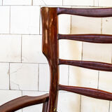 Recliner wooden armchair, Italy 50s