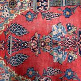 Antique Persian Kashan prayer handmade rug 131cm x 198cm 1920s - 1C1222