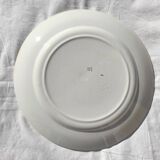 Round dish of Creil and Montereau green color with stamp and hollow mark