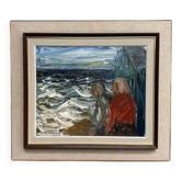Huile sur toile originale – « Figures » par Einar Emland – Vintage