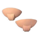 Pair of terracotta wall lights.