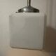 Opaline cubic pendant lamp in Art Deco style attributed to Walter Georg Kostk.