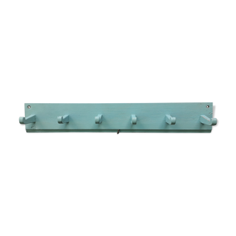 Blue wooden coatrack
