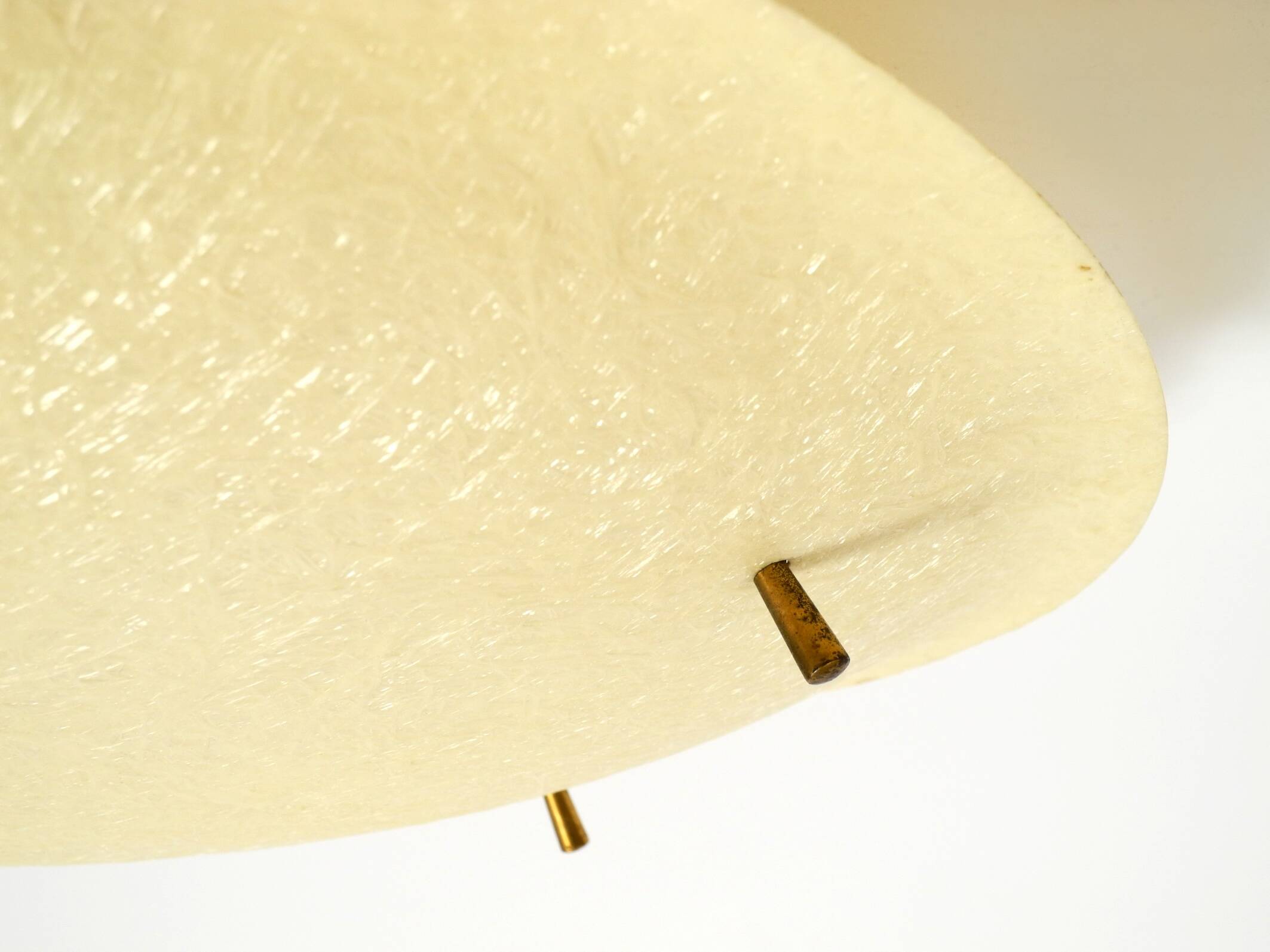 Extremely rare large round Mid Century Modern fiberglass ceiling lamp | Ø 5