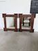 Paire de miroir bois style tramp art