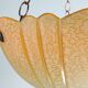 1920s Art Deco Cut Glass Orange Ombre Plafonnier Lamp Shade