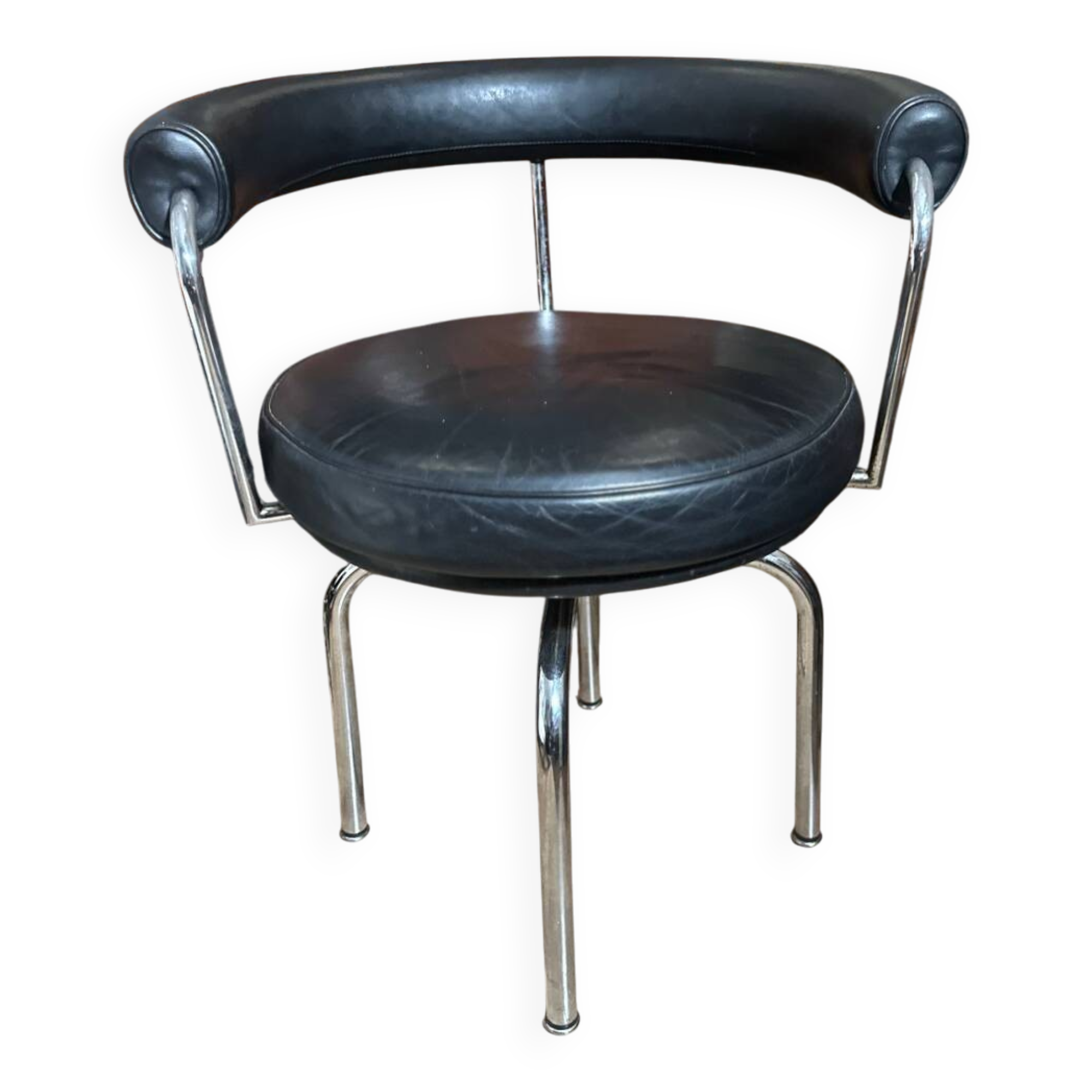LC-7 Swivel Armchair by Le Corbusier, Cassina edition, 1980s