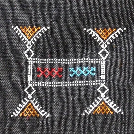 Coussin berbère sabra noir