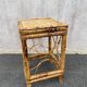 Tabouret bambou brûlé années 50
