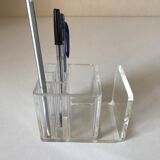 Vintage plexiglass pencil jar design 70 years