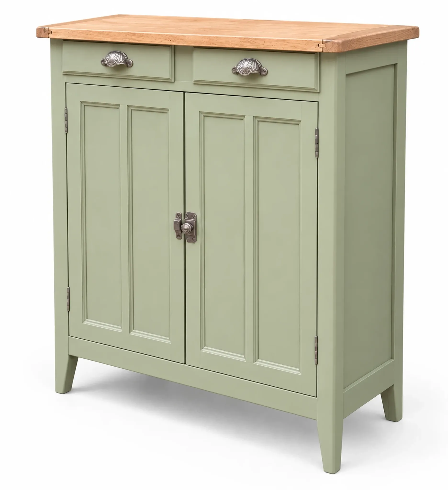 Renovated khaki Art Deco Parisian buffet in beech.