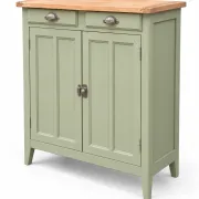 Renovated khaki Art Deco Parisian buffet in beech.