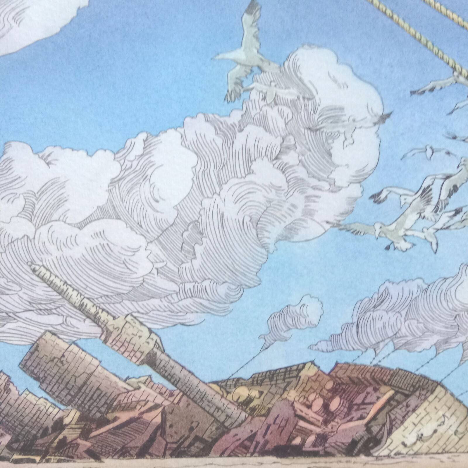 Muages, original lithograph No. 155/300 signed Michel Dubré (1942)