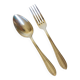 1 vintage silver plated soup spoon and fork
