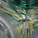 Vase vintage en verre de Murano soufflé dans la masse années 70