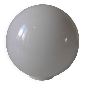 Old globe ball sphere lampshade in white glass chandelier lamp lighting fixture n°8/11