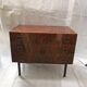 Commode 3 tiroirs laquée placage palissandre