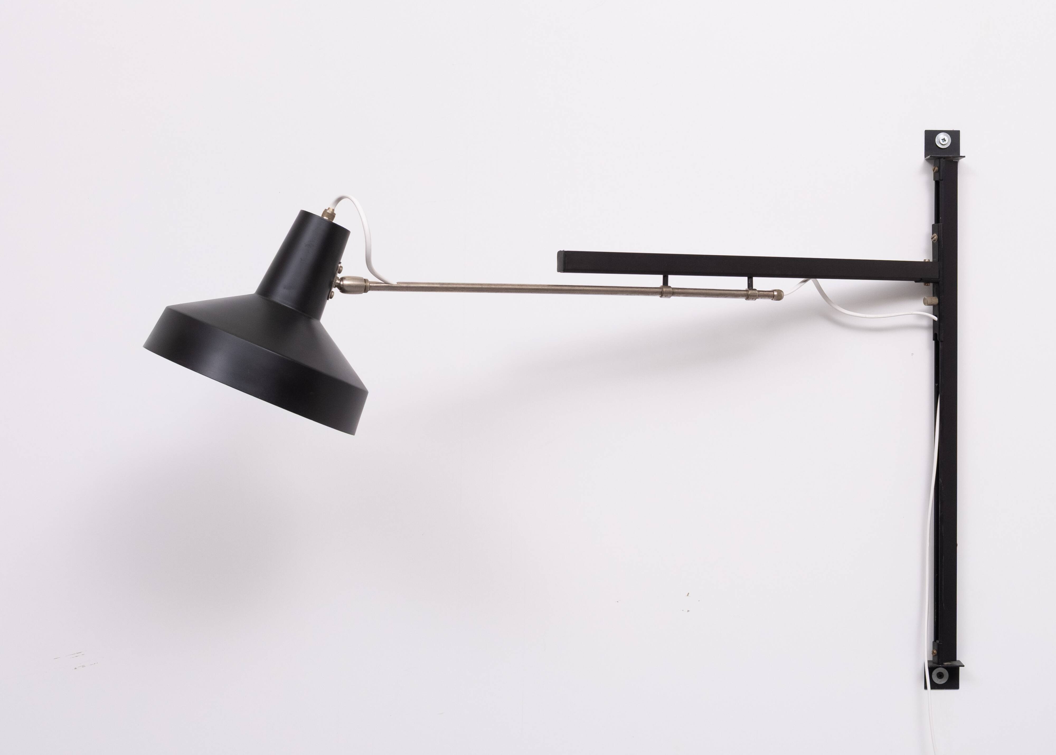 Niek Hiemstra Evolux Telescope wall lamp 1960s Holland