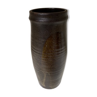 Enamelled sandstone vase