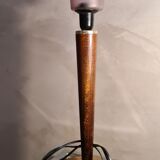 Art deco lamp lampshade pink 1930 with opaque pattern fleural electricity new nf