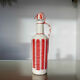Bottle in red and white scoubidou 50-60s