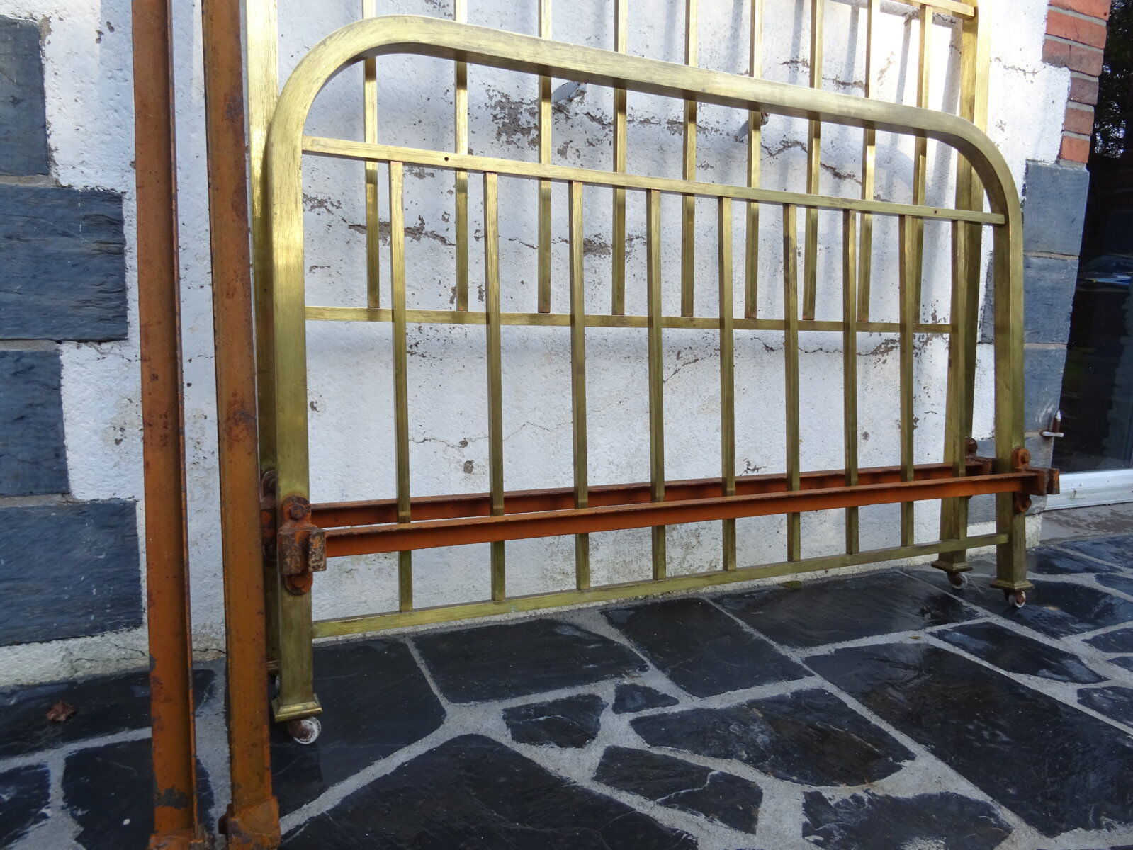 Double art brass art bed