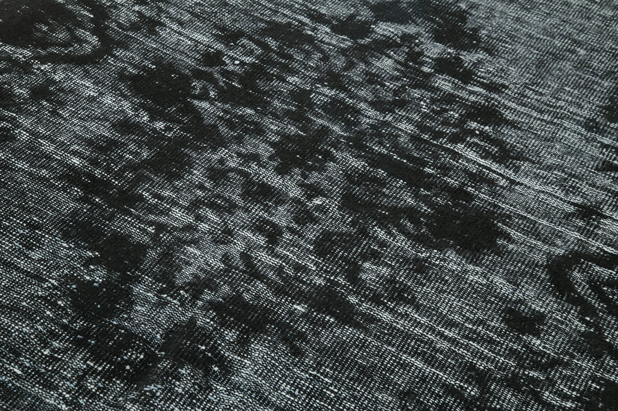 Hand-knotted antique turkish 1970s 151 cm x 282 cm black carpet