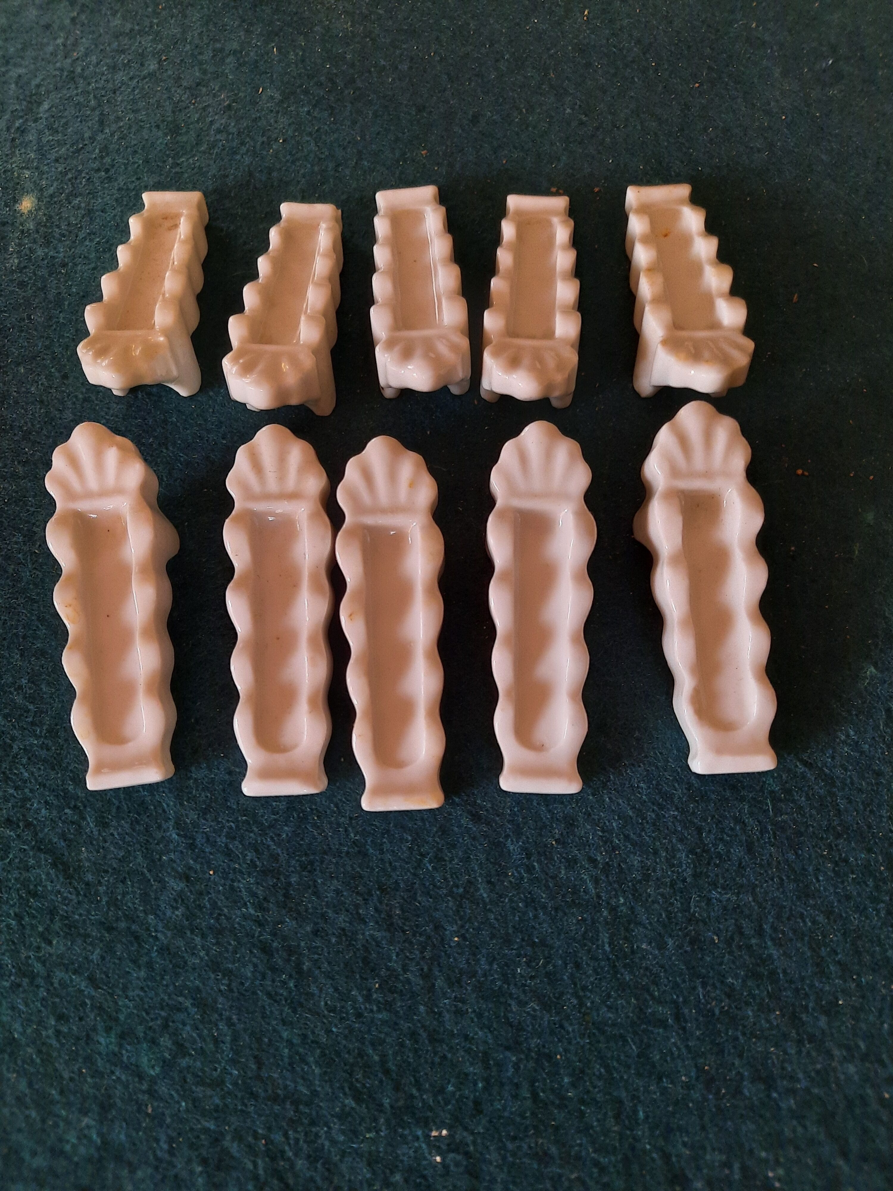 Set de 10 porte couteau en porcelaine