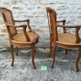 Fauteuils cannés de style Louis XV
