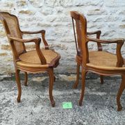 Caned armchairs in Louis XV style
