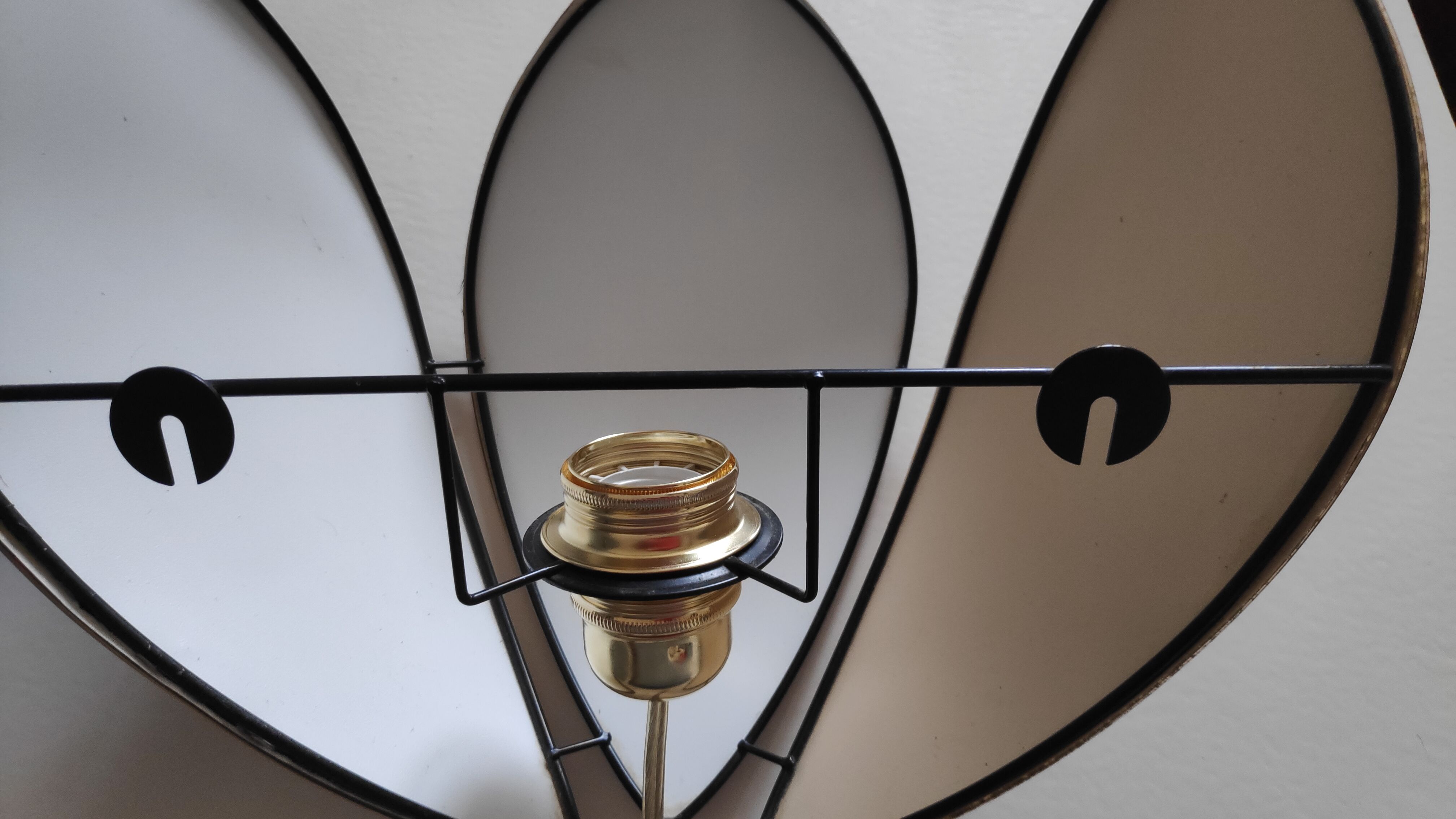 Black and gold wall lamps