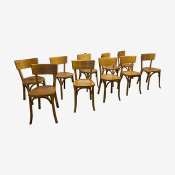 Lot de 10 chaises bistrot  Baumann