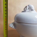 White enamelled ceramic candy box