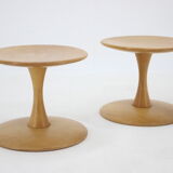 Pair of Nanna Ditzel Beech Stools by Kolds Savværk, Denmark 1960s
