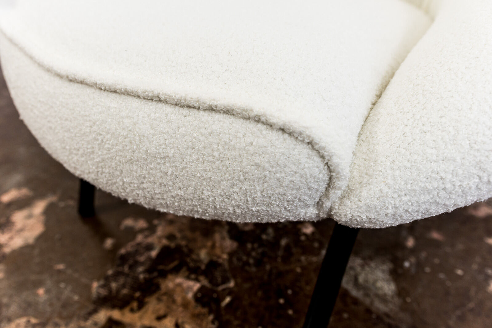 Mid century white boucle armchair 1950's