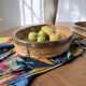 Round rattan and brass trays 1970 by Gabriella Crespi