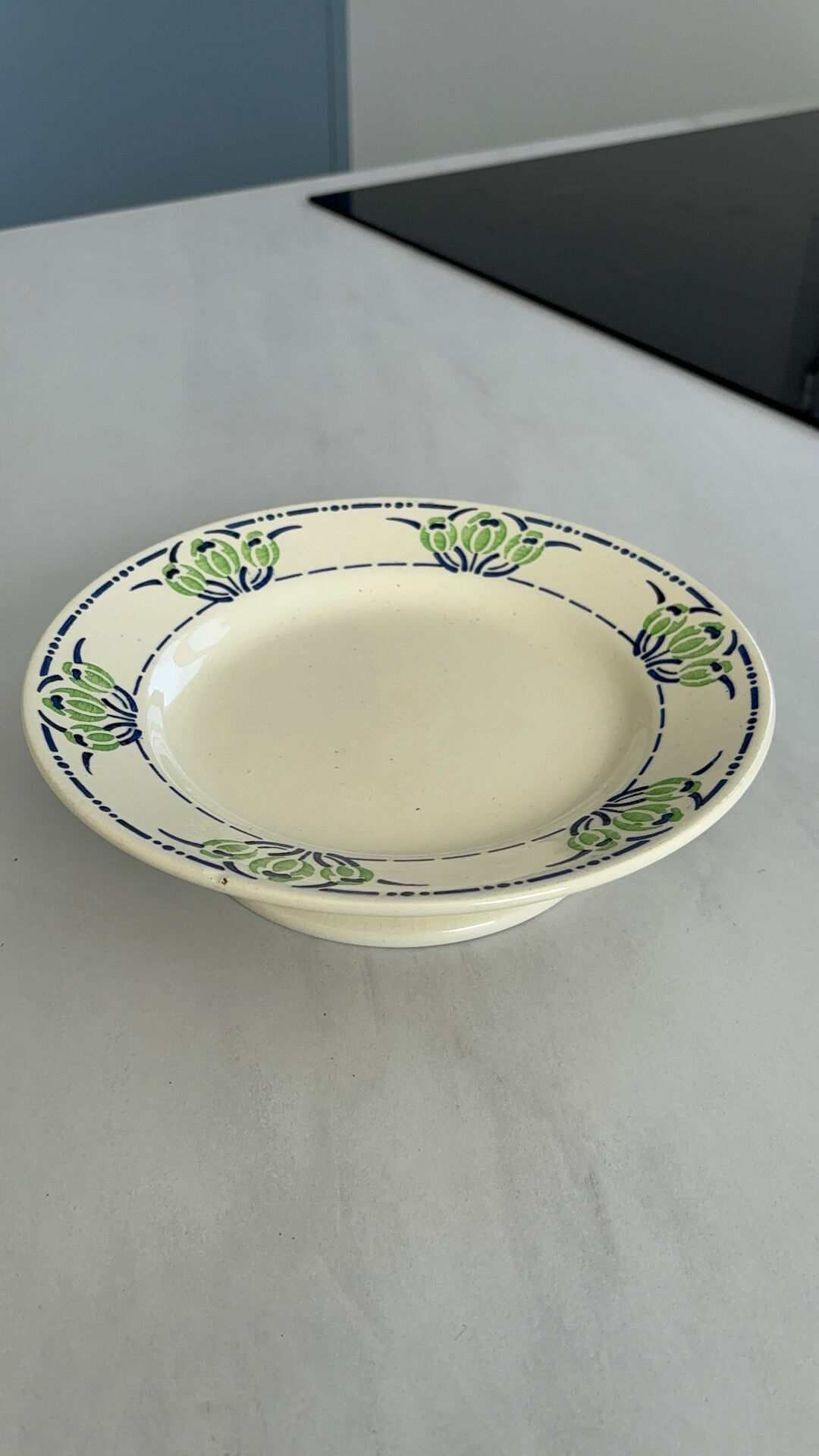 Earthenware compote H B C Choisy le Roi Spring model | Tableware Fr
