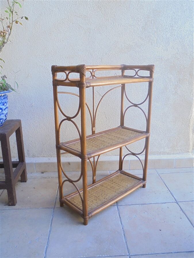 Rattan shelf
