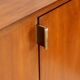 Vintage low sideboard in walnut veneer, Italian design, 1960s original