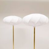 Modern Scandinavian floor lamps in brass "ENCO", Sweden, 1970s