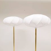 Modern Scandinavian floor lamps in brass "ENCO", Sweden, 1970s