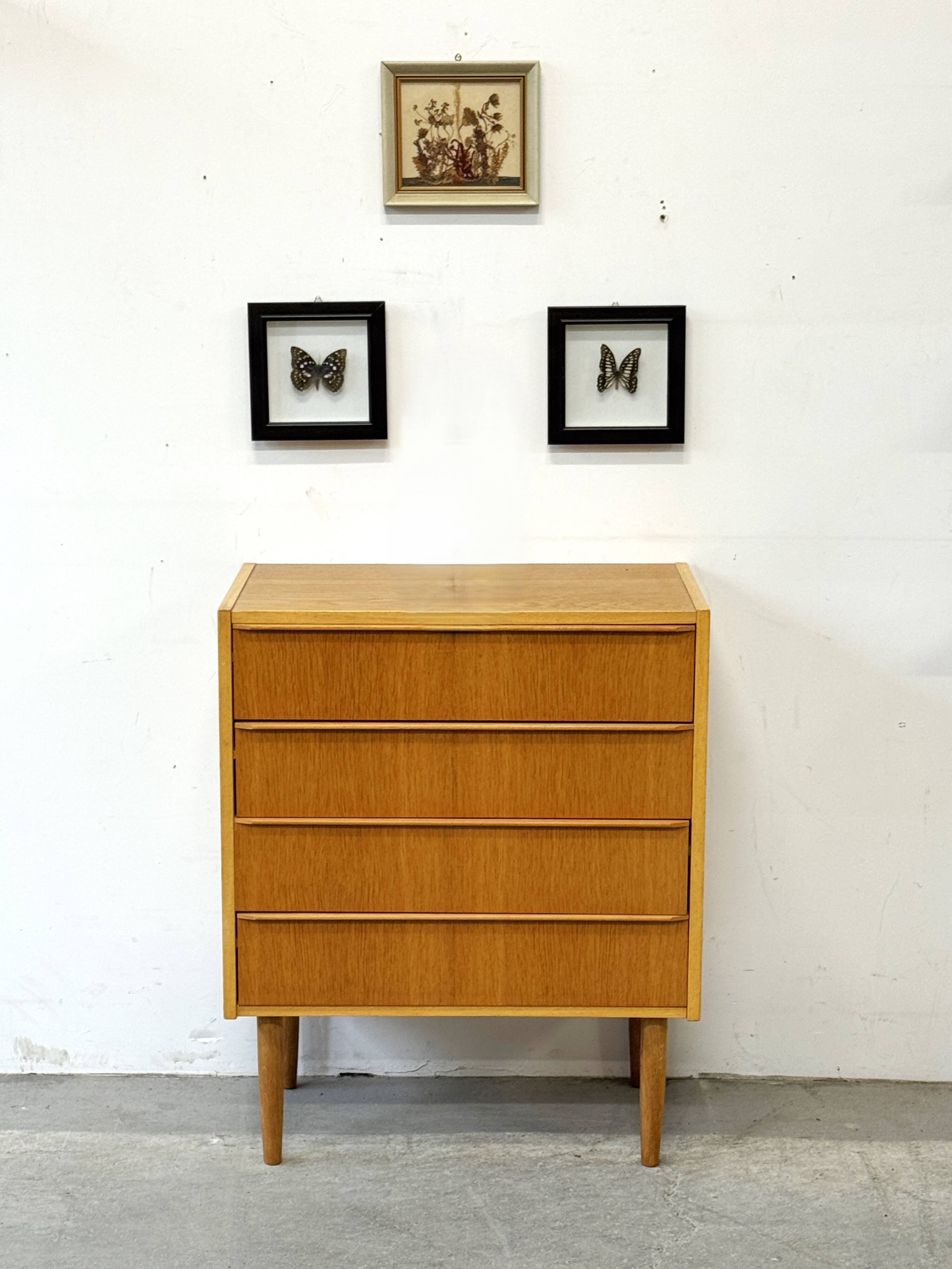 Oak Drawer Cabinet, Denmark, 1970s, Mid-Century, Vintage