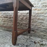 Extendable oak farmhouse table