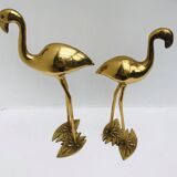 Pair brass 50s herons