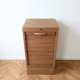 Solid oak filing cabinet with curtains
