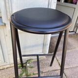 Black metal bar stool