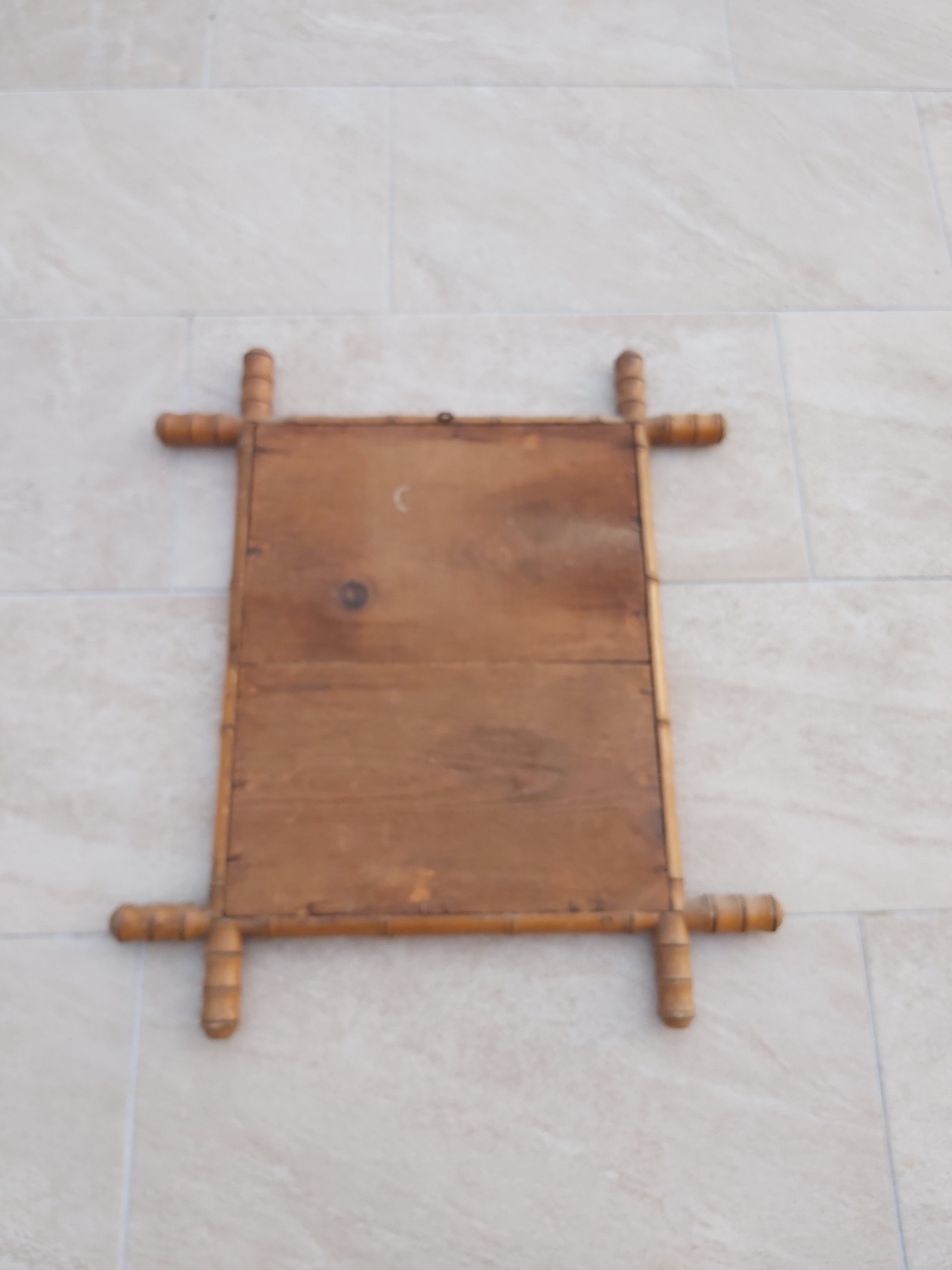 Bamboo mirror 63.5 cm x 55.5 cm